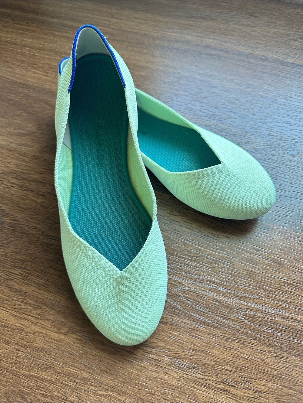 Rothy’s The Flat Round Toe in Sour Apple Green